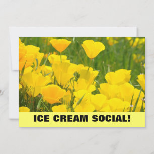 Eiscreme-Sozial! Einladungen Ankündigungen Mohn
