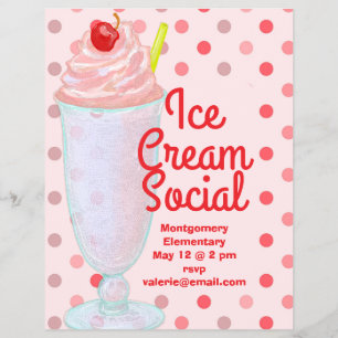 Eiscreme-Sozial Flyer