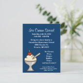 Eiscreme-sozial-Flyer Einladung (Stehend Vorderseite)