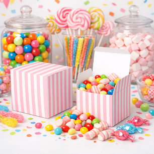 Eiscreme-Sozial Pink Stripes Geschenkschachtel