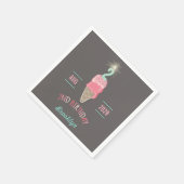 Eiscreme Sparkler 2. Geburtstag Party Paper Napkin Serviette (Ecke)