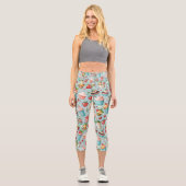 Eiscreme Spaß Capri Leggings (Vorderseite)
