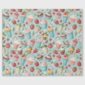 Eiscreme Spaß Geschenkpapier (Flach)