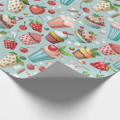 Eiscreme Spaß Geschenkpapier (Ecke)