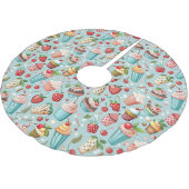 Eiscreme Spaß Polyester Weihnachtsbaumdecke (Schrägansicht)
