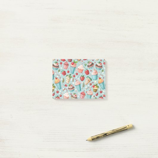 Eiscreme Spaß Post-it Klebezettel (Auf Schreibtisch)