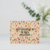 Eiscreme Spaß Postkarte (Stehend Vorderseite)