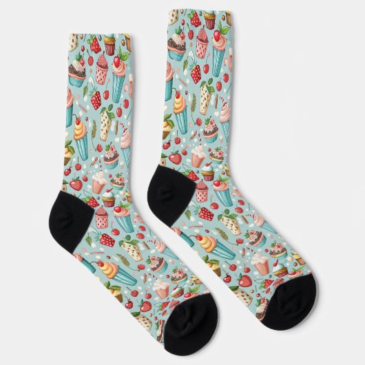 Eiscreme Spaß Socken (Rechts)