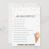 Eiscreme Sprinkle Babydusche - bearbeitungsbarer N Einladung (Vorderseite)