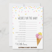 Eiscreme Sprinkle Babydusche - bearbeitungsbarer N Einladung (Vorderseite)