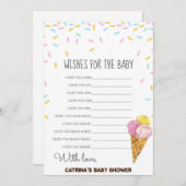 Eiscreme Sprinkle Babydusche - bearbeitungsbarer N Einladung (Vorne/Hinten)