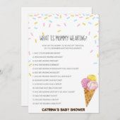 Eiscreme Sprinkle Babydusche - bearbeitungsbarer N Einladung (Vorne/Hinten)