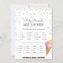 Eiscreme Sprinkle Babydusche - bearbeitungsbarer N Einladung