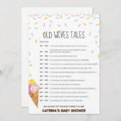 Eiscreme Sprinkle Babydusche - bearbeitungsbarer N Einladung (Vorne/Hinten)