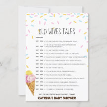 Eiscreme Sprinkle Babydusche - bearbeitungsbarer N