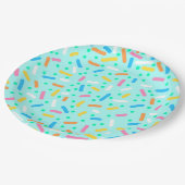 Eiscreme-Sprinkle Pappteller (Schrägansicht)