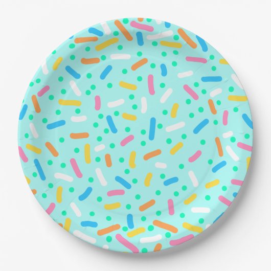 Eiscreme-Sprinkle Pappteller (Vorderseite)
