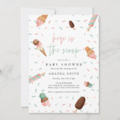 Eiscreme Sprinkle Pink Summer Girl Babydusche Einladung (Vorderseite)