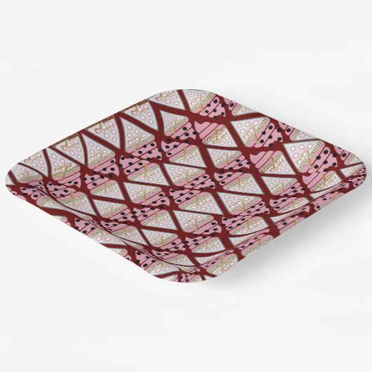 Eiscreme-Sprinklen Berry Paper Plate Pappteller (Gewinkelt)