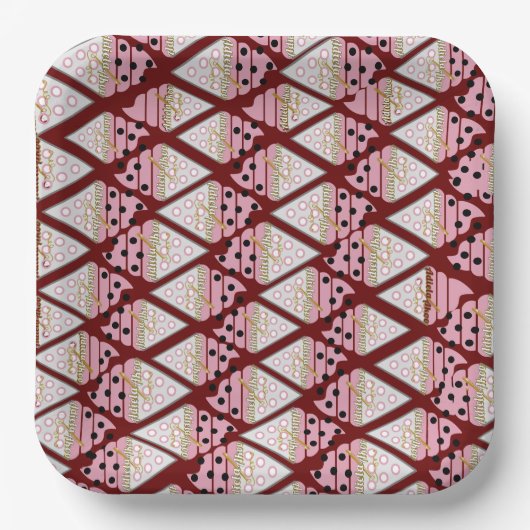 Eiscreme-Sprinklen Berry Paper Plate Pappteller (Vorderseite)