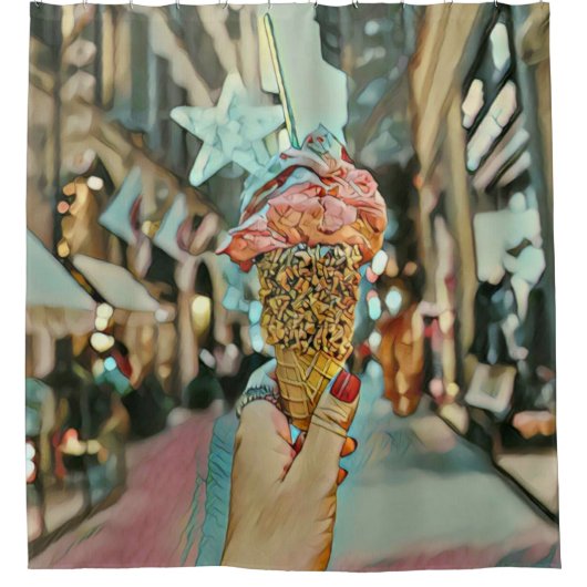 Eiscreme-Sprinklen Duschvorhang (Vorderseite)