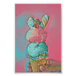 Eiscreme-Sprinklen Fotodruck