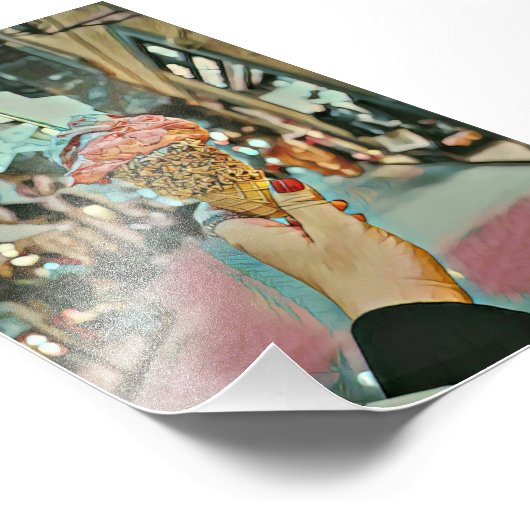 Eiscreme-Sprinklen Fotodruck (Ecke)