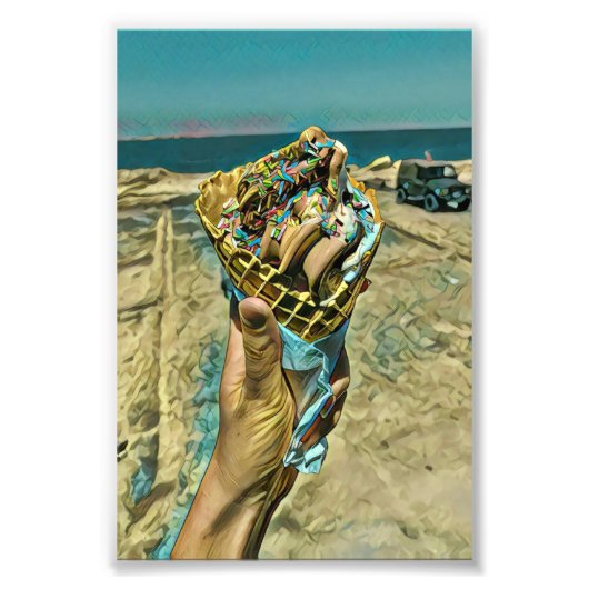 Eiscreme-Sprinklen Fotodruck (Vorne)