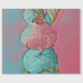 Eiscreme-Sprinklen Geschenkpapier (Flach)