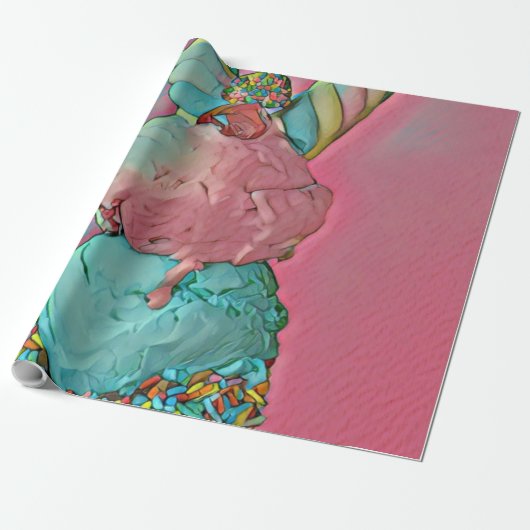 Eiscreme-Sprinklen Geschenkpapier (Ungerollt)