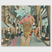 Eiscreme-Sprinklen Geschenkpapier (Flach)