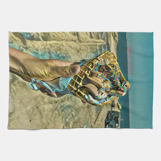 Eiscreme-Sprinklen Geschirrtuch (Horizontal)