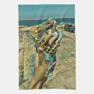 Eiscreme-Sprinklen Geschirrtuch