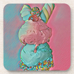 Eiscreme-Sprinklen Getränkeuntersetzer