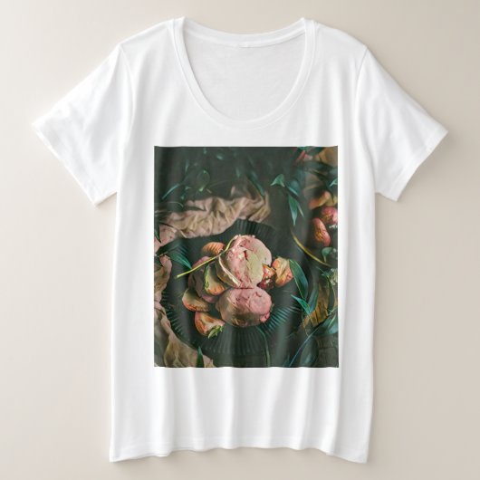 Eiscreme-Sprinklen Große Größe T-Shirt (Design vorne)