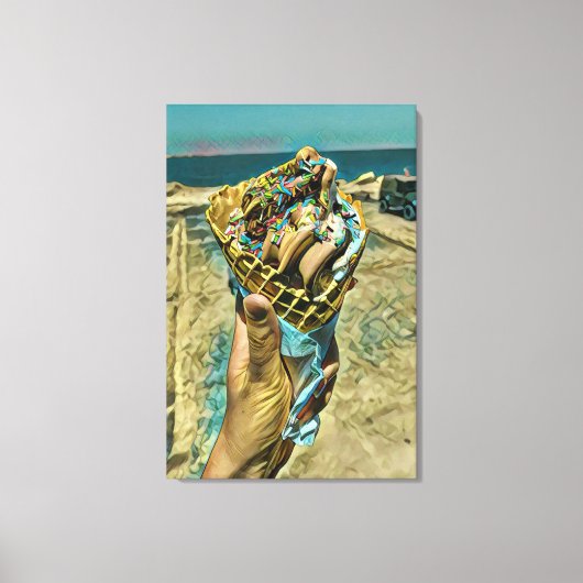 Eiscreme-Sprinklen Leinwanddruck (Vorderseite)