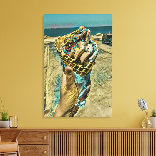 Eiscreme-Sprinklen Leinwanddruck (Insitu (Wohnzimmer))