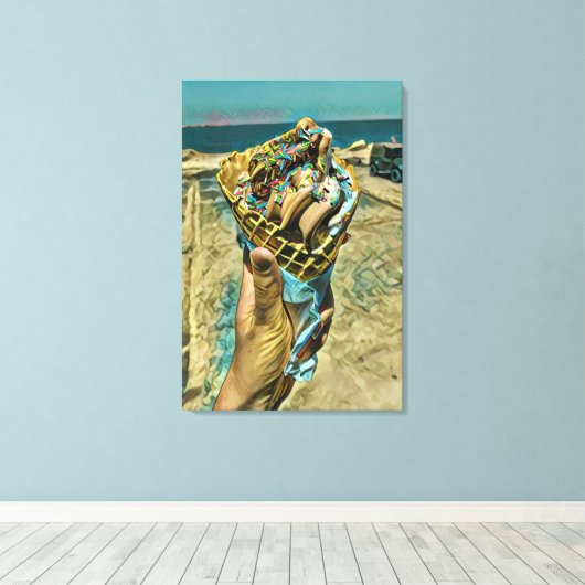 Eiscreme-Sprinklen Leinwanddruck (Insitu (Holzboden))