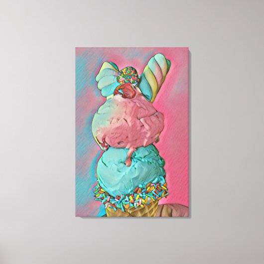 Eiscreme-Sprinklen Leinwanddruck (Vorderseite)