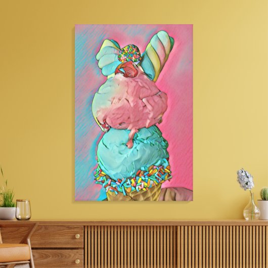 Eiscreme-Sprinklen Leinwanddruck (Insitu (Wohnzimmer))