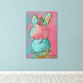 Eiscreme-Sprinklen Leinwanddruck (Insitu (Holzboden))