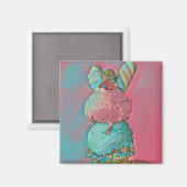 Eiscreme-Sprinklen Magnet (Vorderseite/Rückseite)