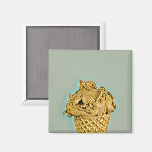 Eiscreme-Sprinklen Magnet (Vorderseite/Rückseite)