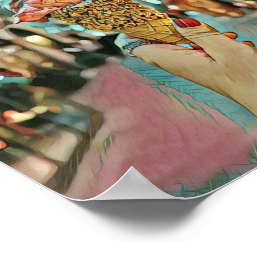 Eiscreme-Sprinklen Poster (Ecke)