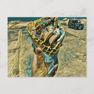 Eiscreme-Sprinklen Postkarte