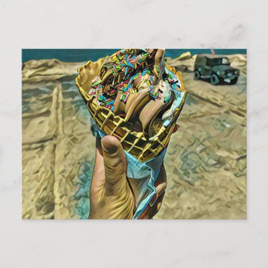 Eiscreme-Sprinklen Postkarte (Vorderseite)