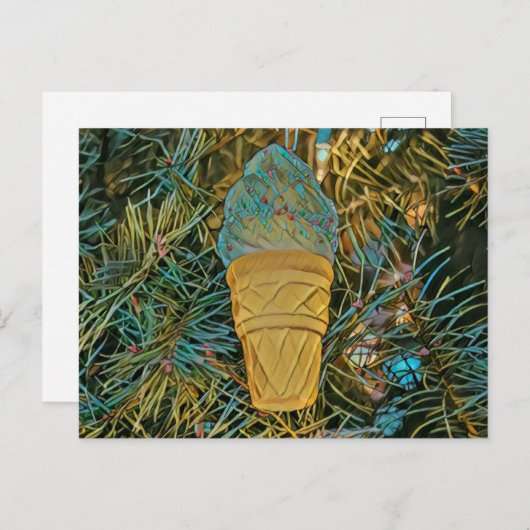 Eiscreme-Sprinklen Postkarte (Vorne/Hinten)