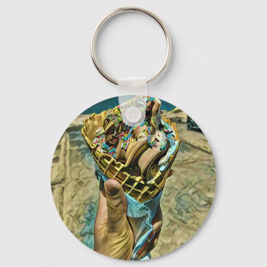 Eiscreme-Sprinklen Schlüsselanhänger (Vorderseite)