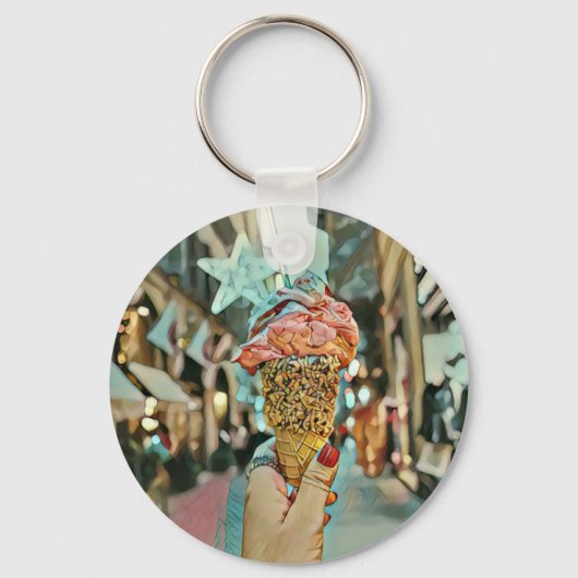 Eiscreme-Sprinklen Schlüsselanhänger (Vorderseite)