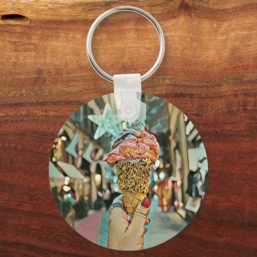 Eiscreme-Sprinklen Schlüsselanhänger (Vorderseite)